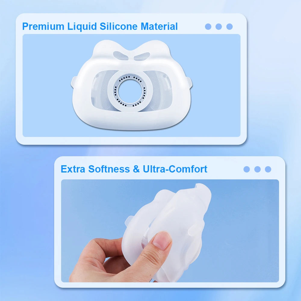 2/1pc CPAP Face Mask for AirFit F40 Auto CPAP Machine Sleep Apnea Nasal Mask Anti Snoring Apnea Replacement Mask Accessories New