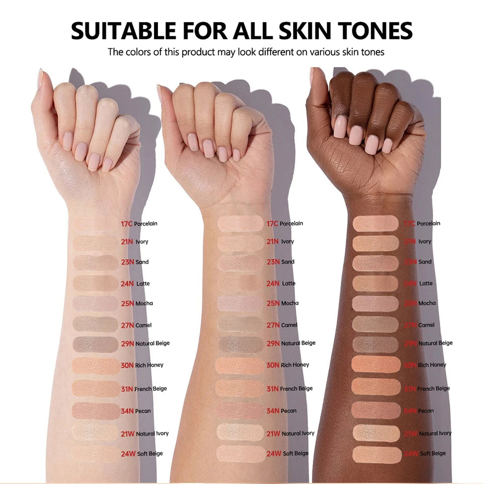 Tidesmit semi-matte cushion foundation with long-lasting 72-hour coverage and sun protection texture close-up