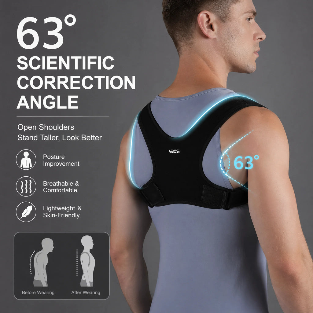 Adjustable Posture Corrector for Men & Women, Invisible Upper Back Brace for Clavicle Support, Neck Shoulder Pain Relief
