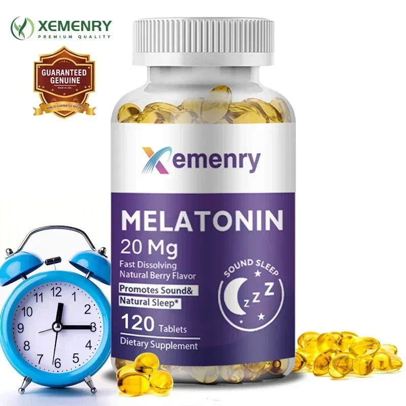Melatonin Capsules - Sleep Dietary Supplement, to Promote Sleep Quality, Help Deep Sleep