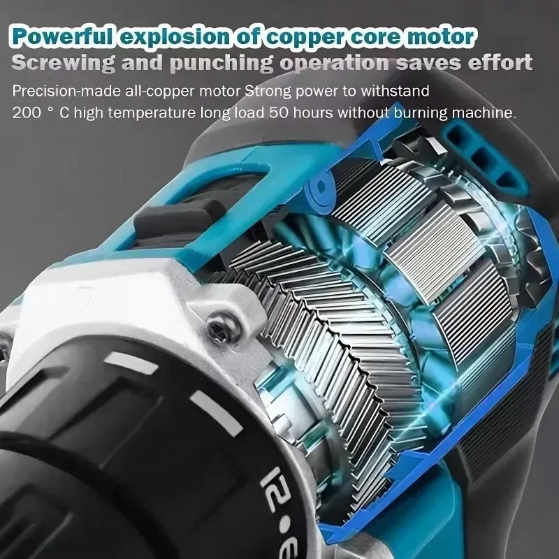 Makita DDF487 13mm Brushless Household 18V Lithium-ion Charging Impact Drill,high Torque Electric Screwdriver Makita 6.0AH BL1860 BL1850 BL184018V Battery