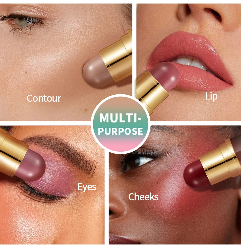 Tidesmit Double-Headed Bronzer and Blush Stick for versatile face makeup contouring and glowing cheek application