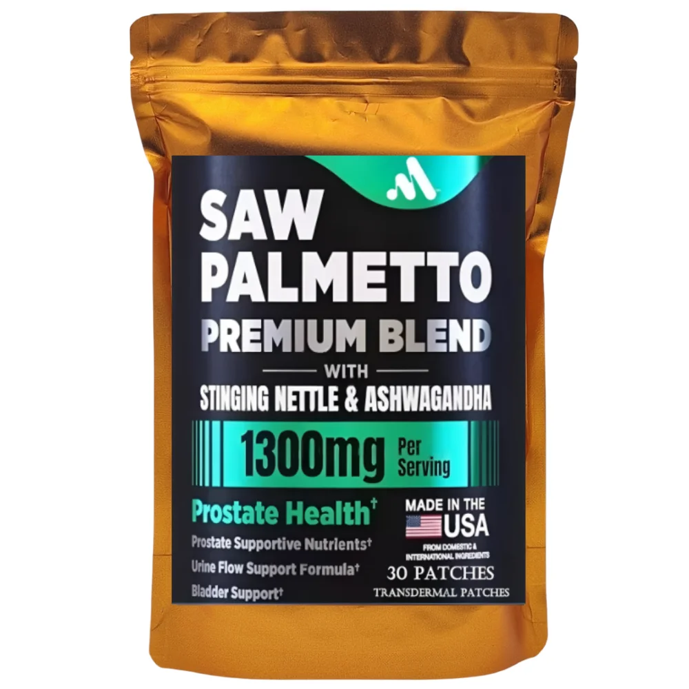 Pure Saw Palmetto Extract Patches - Stinging Nettle, Ashwagandha, Transdermal Patches Relief of Bladder and Urinary System