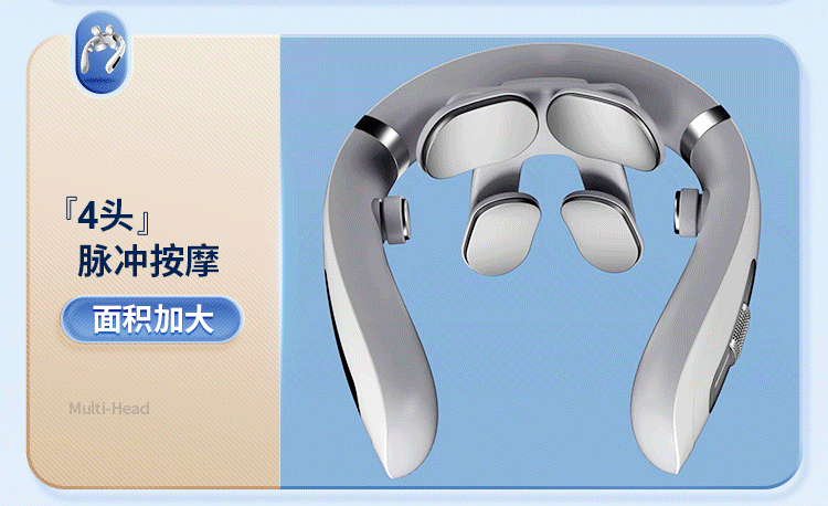 Electric Neck Massager with Heat and Shiatsu Therapy - Tidesmit White Relaxation Treatment Tidesmit