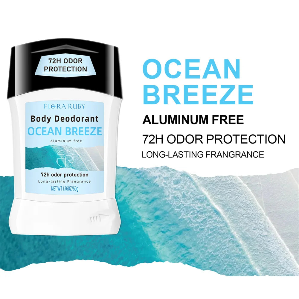 Tidesmit 50g aluminum-free deodorant stick for women with natural flower scent for effective body odor protection.