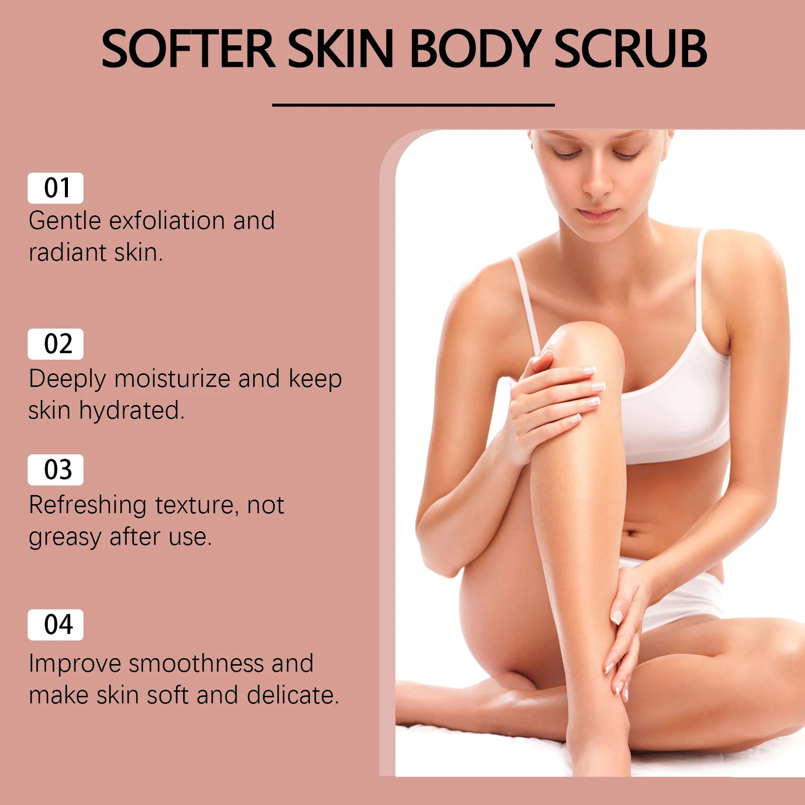 Peach Body Scrub - Professional Smoothing Skin Exfoliator (100g) Scrubs Treatments Tidesmit