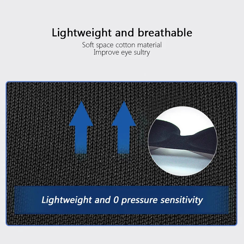 3D Smooth Natural Sleep Mask Fully Adjustable Shoulder Strap Unisex Essential for Travel Peaceful Sleep Blindfold Light Eyepatch