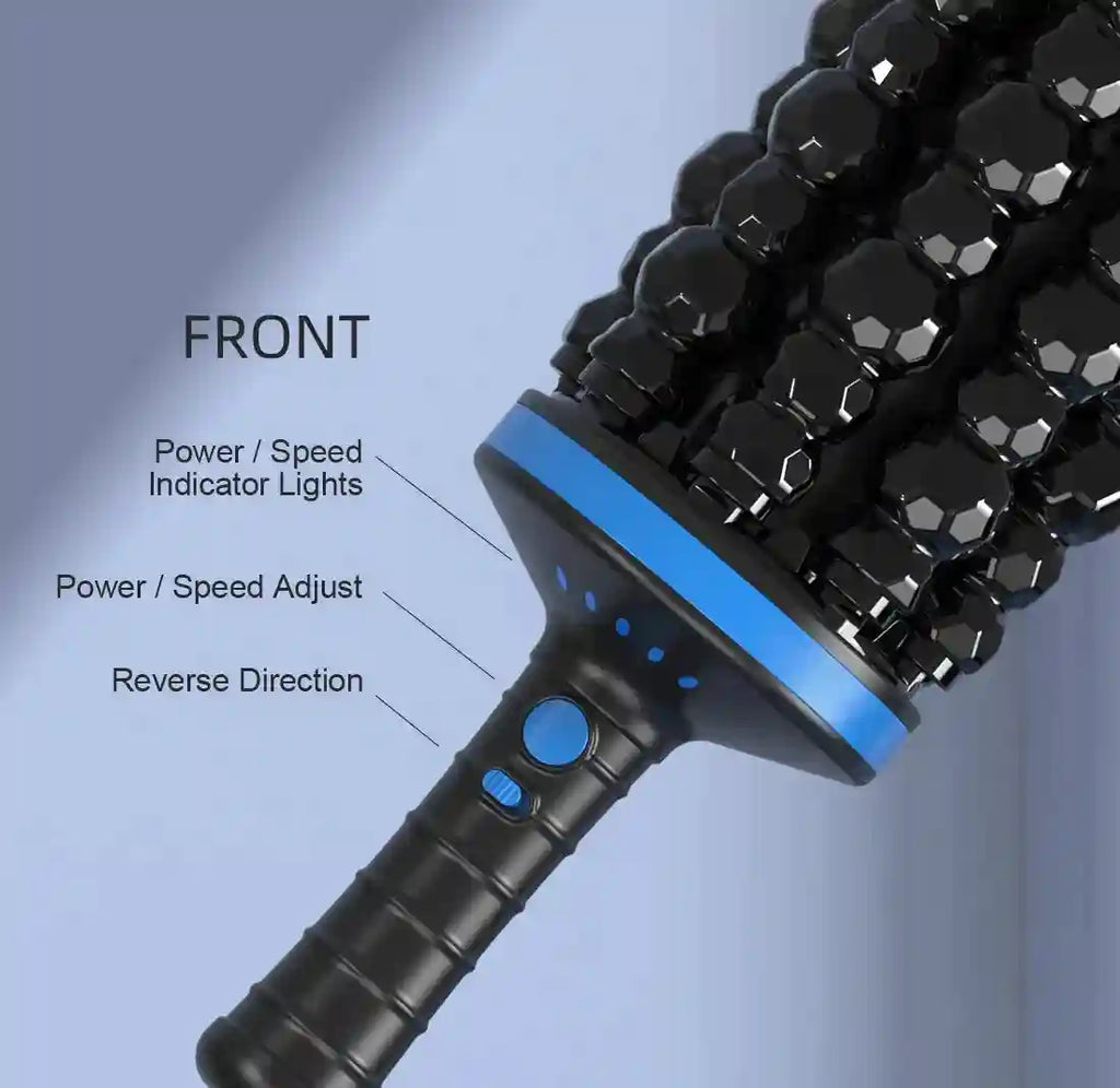 Tidesmit Electric Massage Roller | Deep Tissue Muscle Recovery | Black Massage Roller Tidesmit