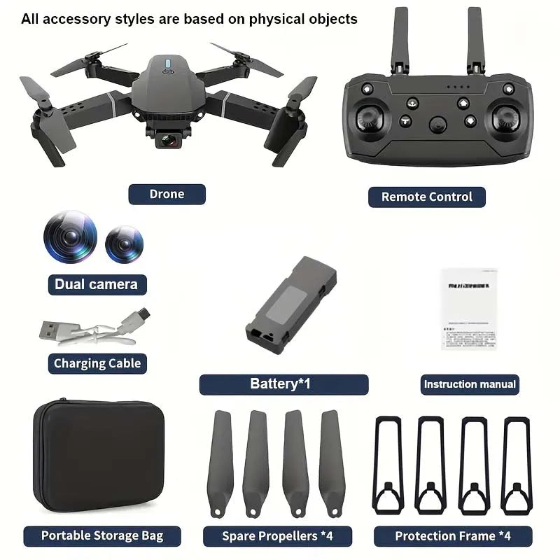 4K Camera Drone - Foldable Quadcopter with HD Lens for Beginners Tidesmit