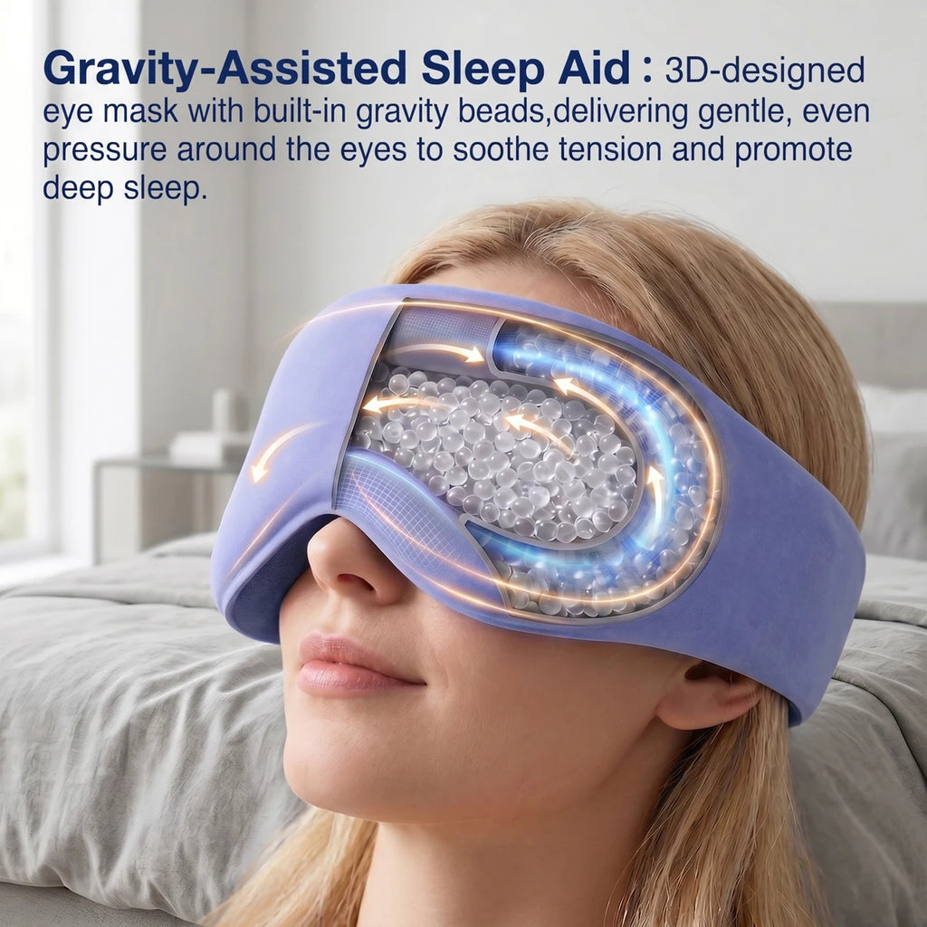 3D weighted eye mask,3D Breathable Soft Comfortable Eye Mask for Sleeping,Light Blocking,Microgravity alleviates eye fatigue