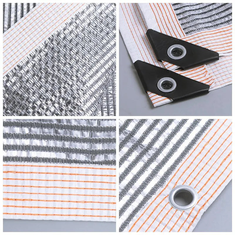 Shading 55~99% Aluminum Foil Sunshade Net Silvery Anti-UV Awning Fence Privacy Screen Garden Sun Shade Mesh Car Sun Shed Canopy