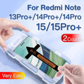 Redmi Note 13 Pro Plus Screen Protector | 9H Tempered Glass 2-Pack 2Pcs Tidesmit