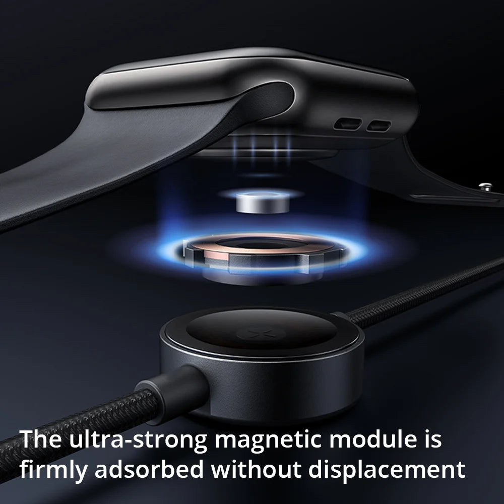 2-in-1 Wireless Charger for iPhone & Apple Watch | Qi Certified 1.2m Black Tidesmit