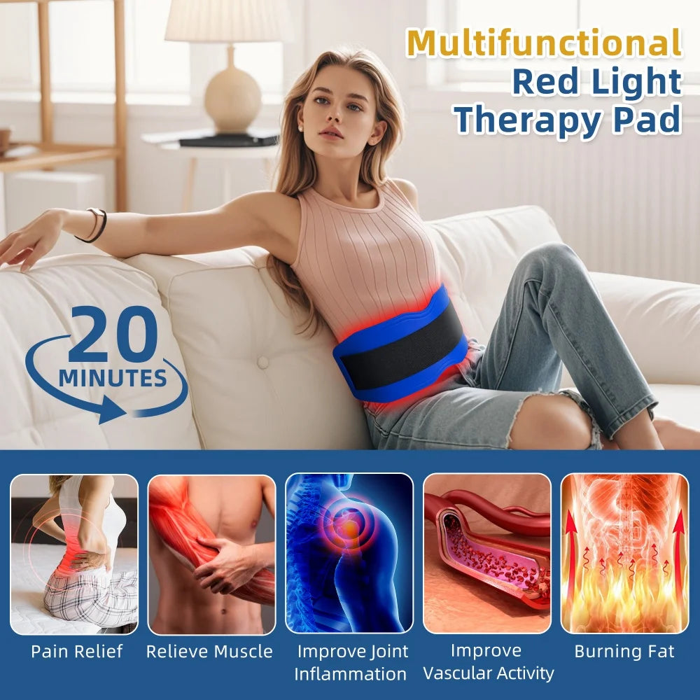 Red Light Therapy Pad for Shoulder Pain Relief 660nm - EU Wellness Back Massage Instrument Tidesmit