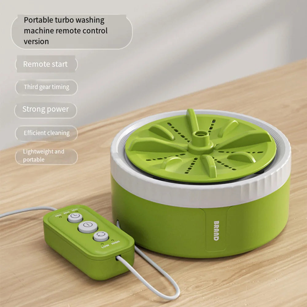 Tidesmit portable USB turbo mini washing machine with ultrasonic cleaning for travel laundry and kitchen dishes