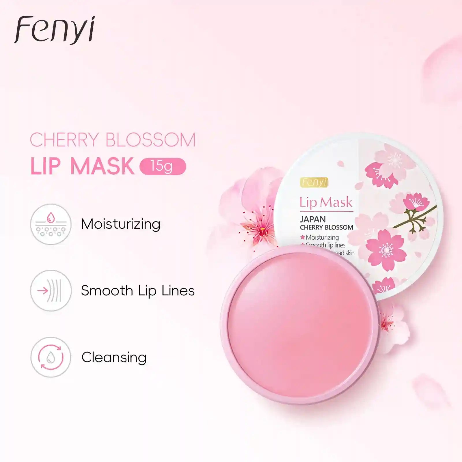 Sakura Lip Mask - Moisturizing Repair Treatment for Dry Lips 15g Lip Care Tidesmit