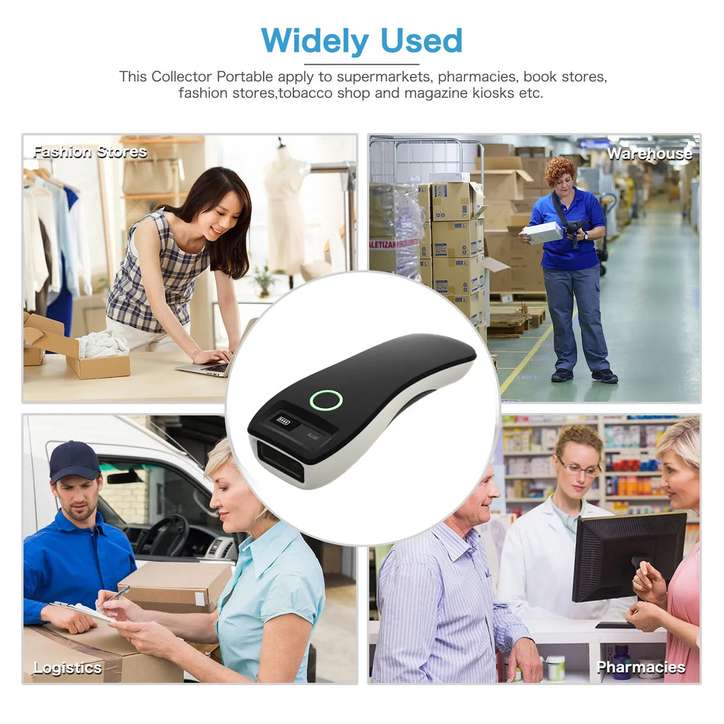 Mini Handheld Portable Barcode Scanner 2.4G Wireless/Bluetooth/USB 1D 2D QR Code Data Matrix PDF417 Reader With Storage Function