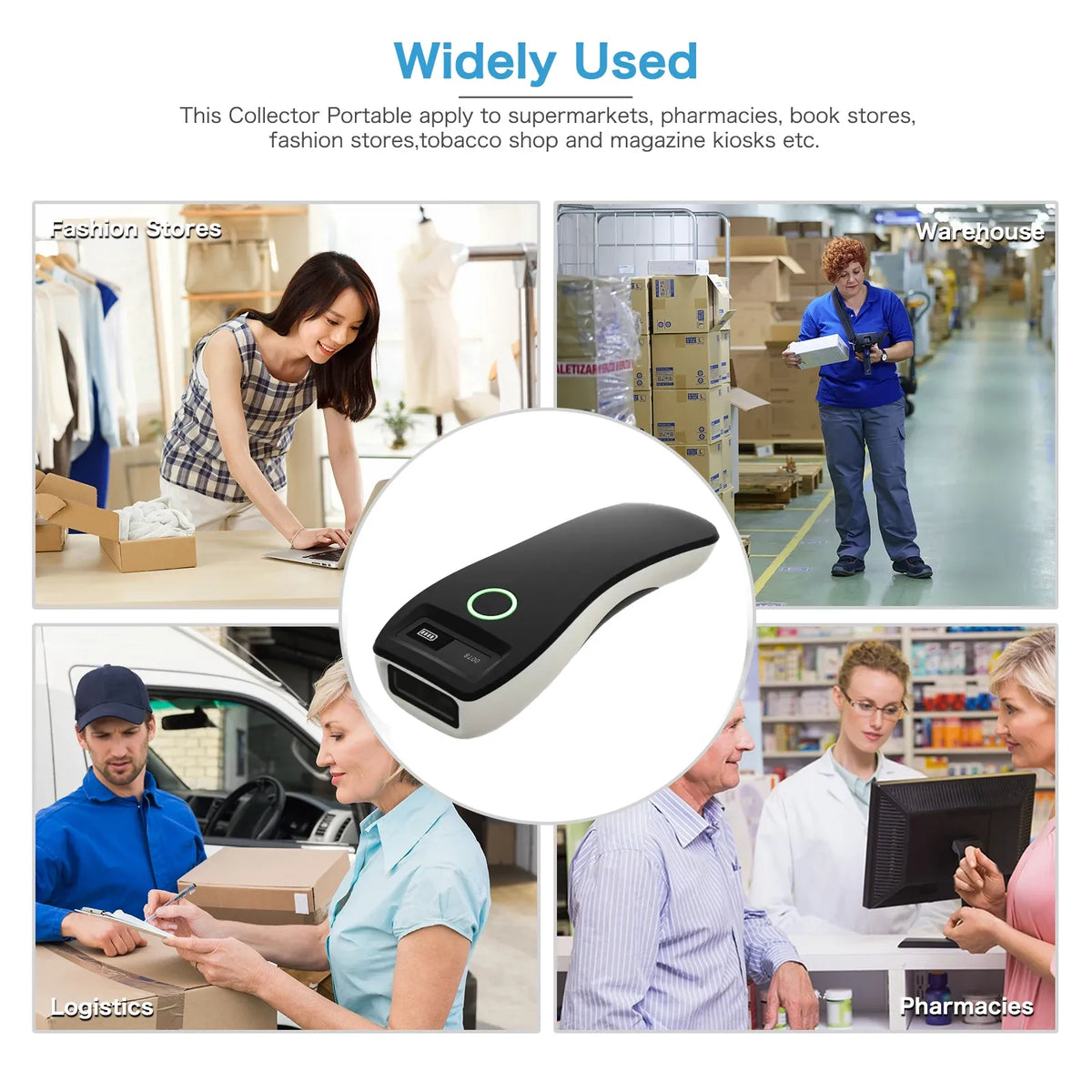 Mini Handheld Portable Barcode Scanner 2.4G Wireless/Bluetooth/USB 1D 2D QR Code Data Matrix PDF417 Reader With Storage Function