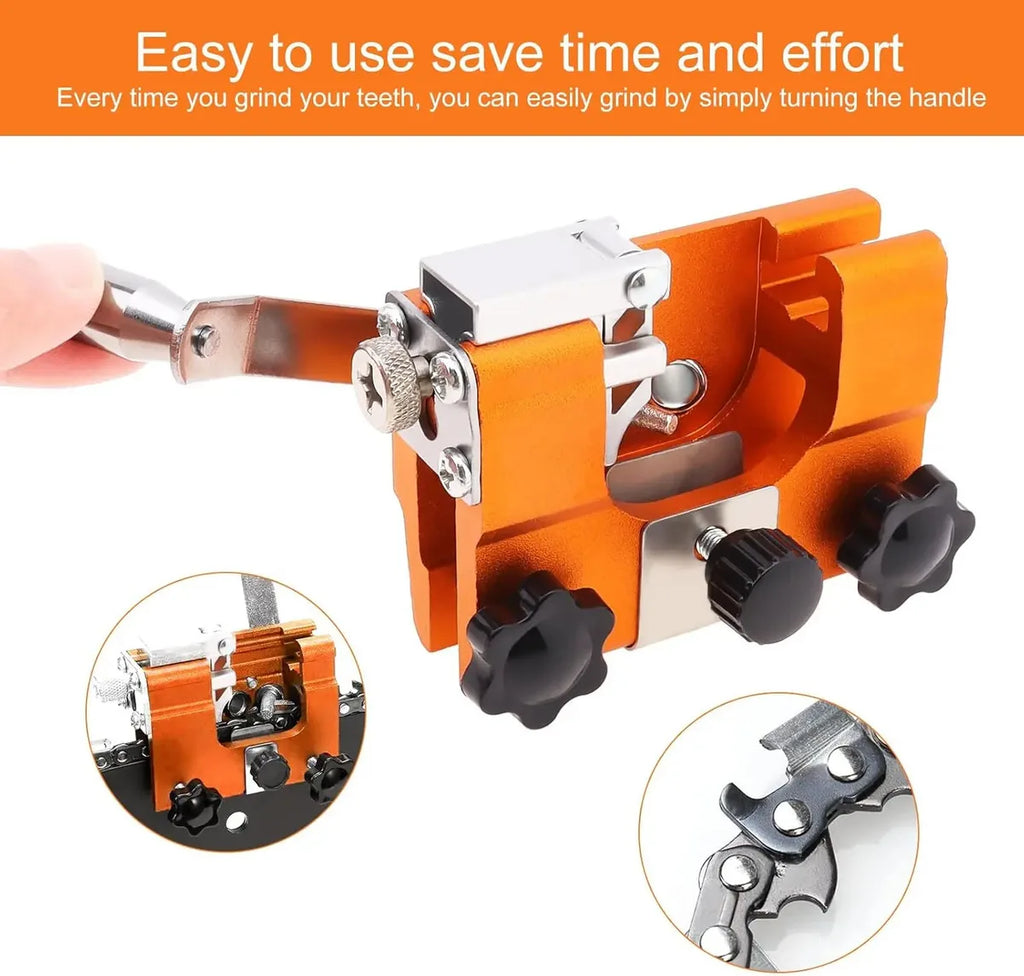 Fast  Chain Sharpener, Chainsaw Sharpener Kit, Portable Hand Crank Chainsaw Chain Sharpener Set, for All Kind Of Chain Saws