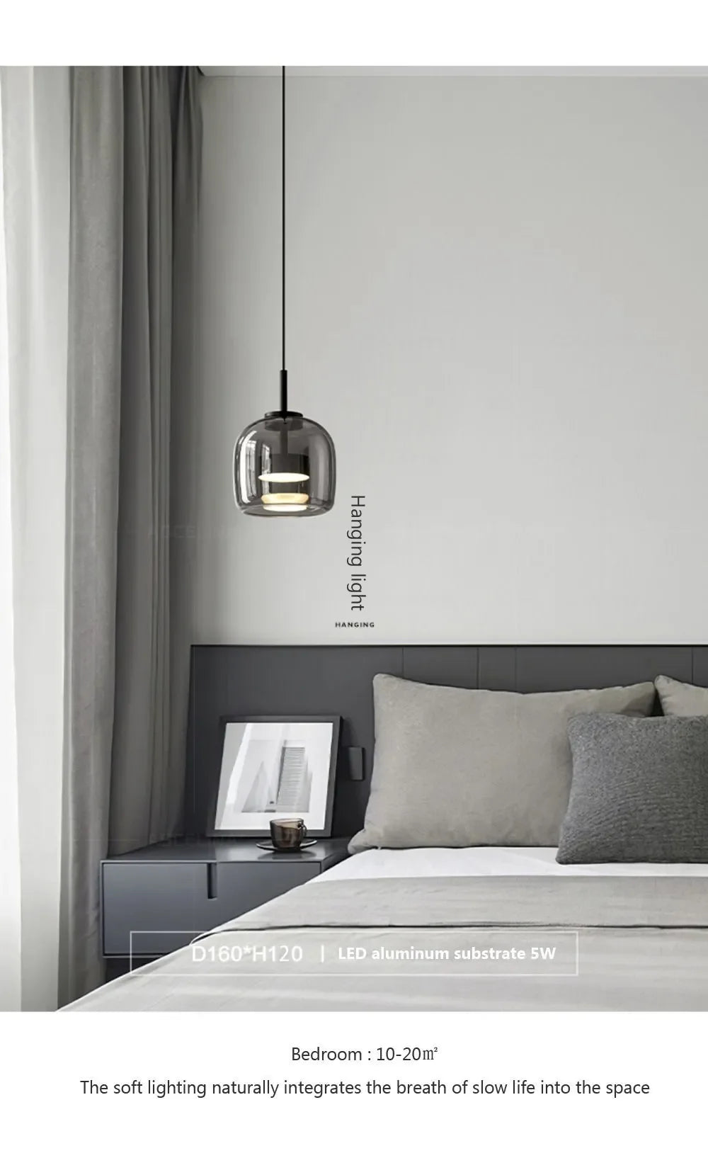 Modern Nordic Glass Ring Light | LED Adjustable Pendant Fixture Tidesmit