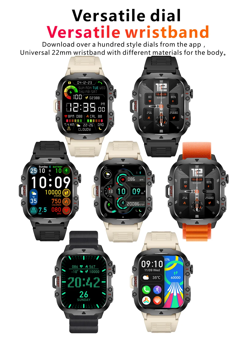 New Smart Watch For Men Women Bluetooth Call Heart Rate Sleep Monitoring 3ATM Waterproof Sport Smartwatch For Android IOS 2026