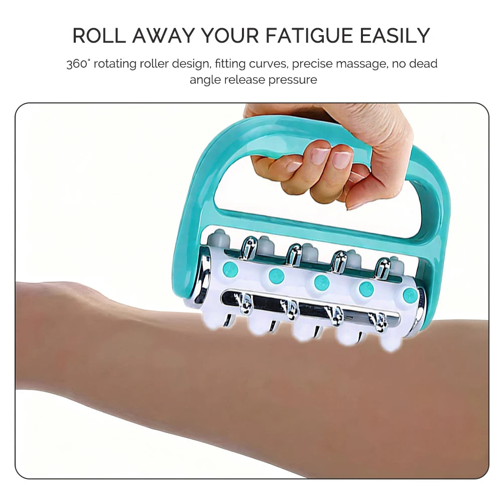 Handheld Cellulite Massager with 360° Rotating Roller - Green Back Massage Instrument Tidesmit