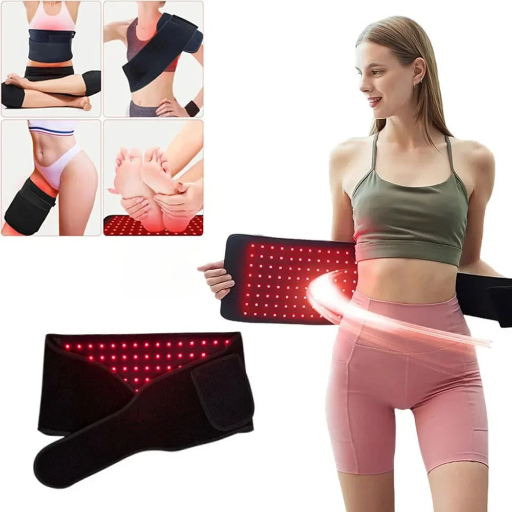 NEW Red ＆Infrared Light Therapy Belt 850nm 660nm LED Beauty Devices fo Wrap Burn Fat Face Wrap Slimming Waist Heat Pad Full Body