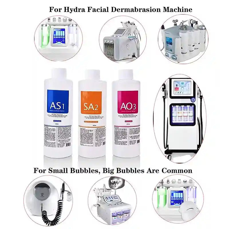 Aqua Peel Solution Serum Kit - Professional Facial Deep Cleaning 400ml Scrubs Treatments Tidesmit