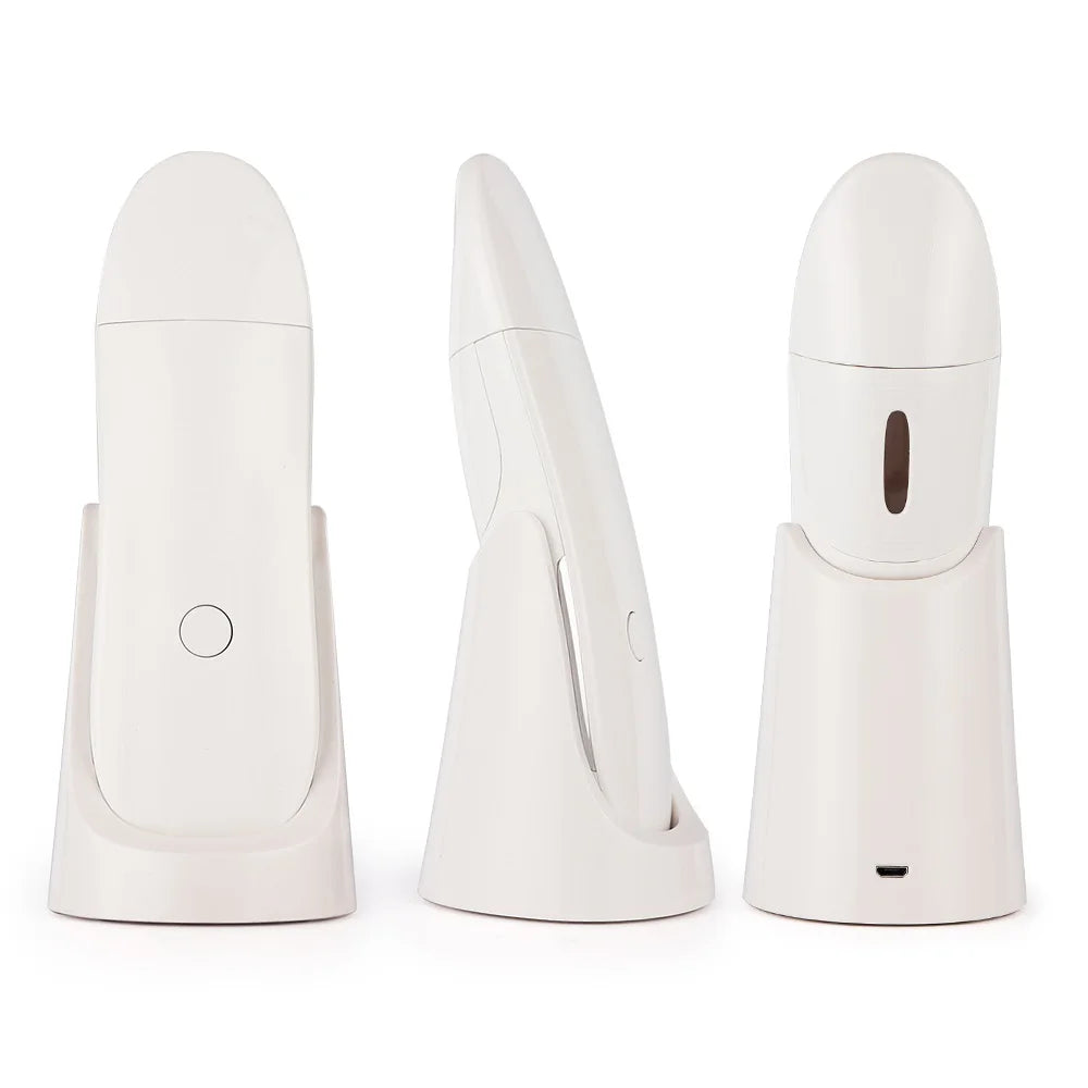 Ultrasonic Skin Scrubber | Nano Mist Deep Pore Cleansing Device (White) Scrubs Treatments Tidesmit