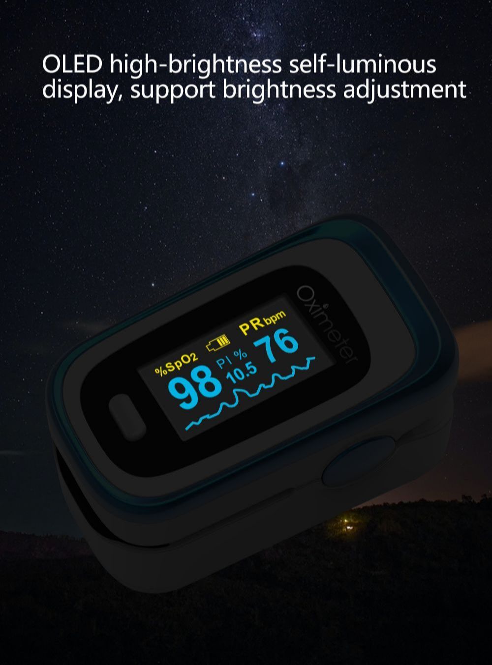 Oximeter Portable Fingertip Pulse Blood Oxygen Saturation Monitor With TFT Display Fingertip Oximeter Testing SpO2 Health Care
