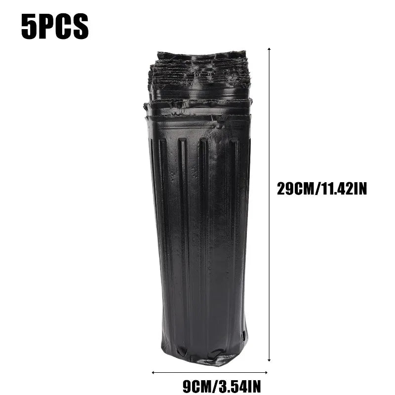 Plastic Deep Plant Nursery Pots Large Seedling Flower Container Starting Pots with Drainage Holes for Indoor Outdoor Gardening