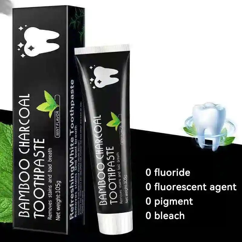 Tidesmit bamboo charcoal whitening toothpaste for deep stain removal and fresh breath oral care