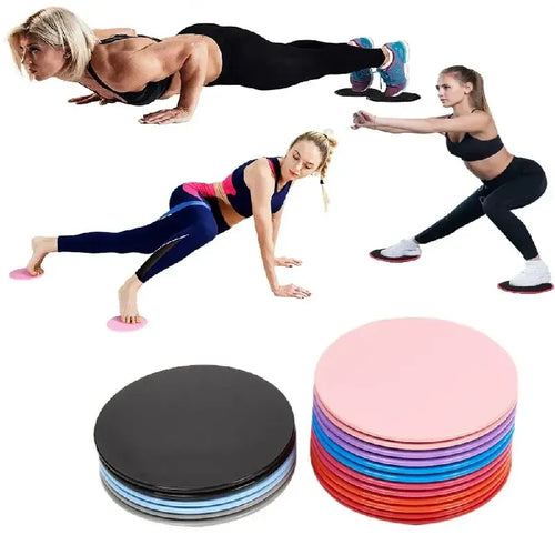 Core sliders for full-body workouts and smart yoga mats, showing athletes using gliding discs for abdominal training.