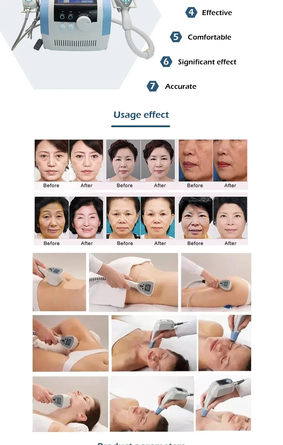 Ultra 360 body contouring machine for cellulite reduction, skin tightening, and face rejuvenation with treatment probes.