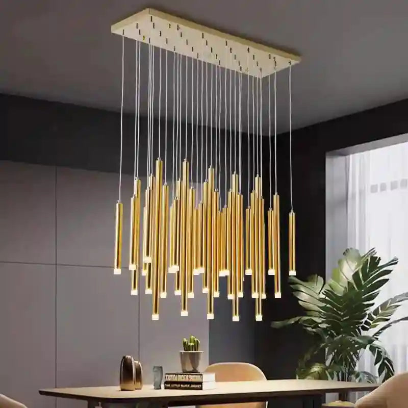 Crystal Stair LED Ring Light | Modern Dimmable Hanging Chandelier Tidesmit