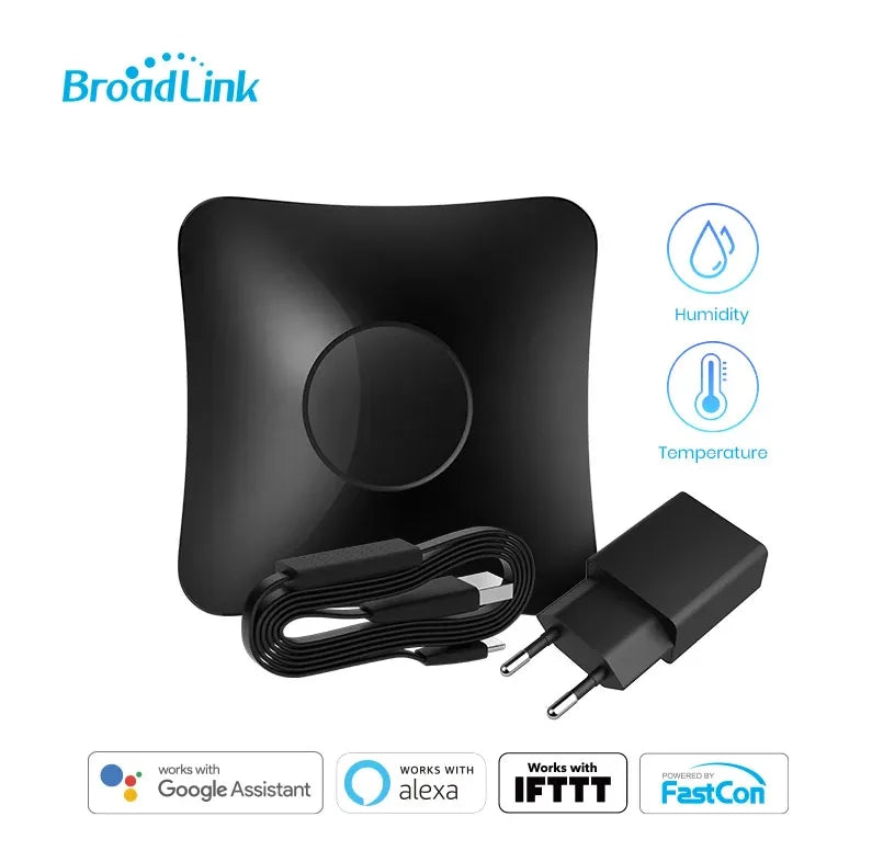 Broadlink RM4 Pro Smart Remote with HTS2 Sensor for WiFi Home Automation RM4 PRO Add HTS2 EU Tidesmit
