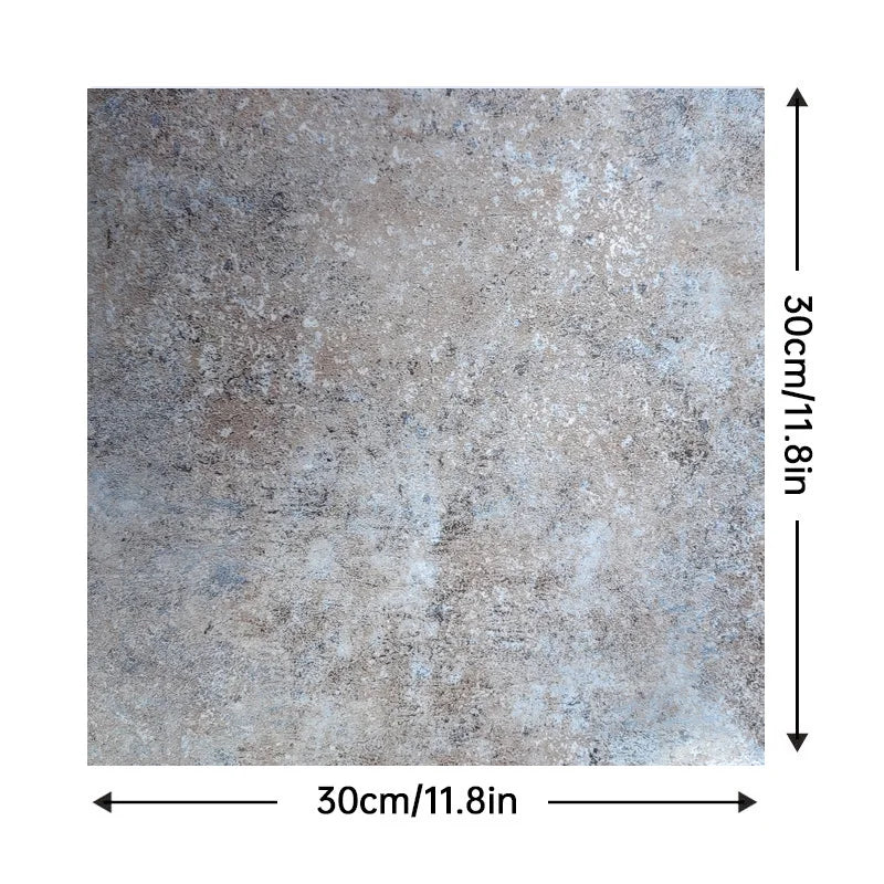 Peel-and-stick marble tile sheet, gray speckled marble 30cm x 30cm