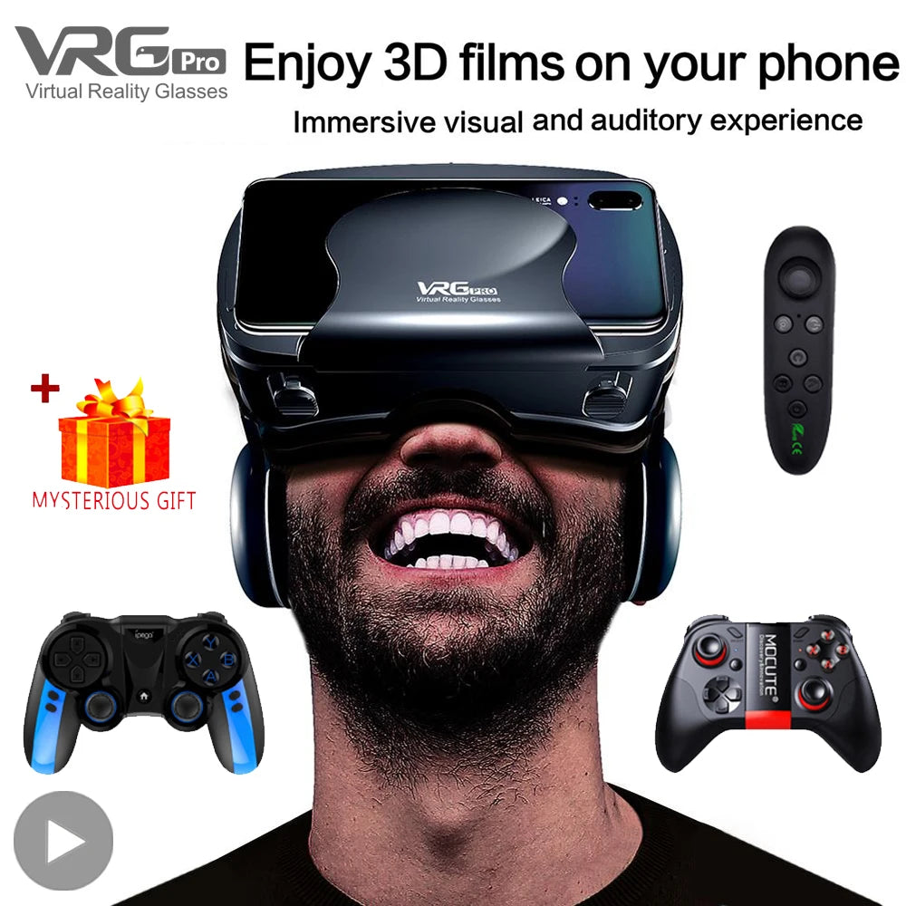 VR Headset for Smartphones - Immersive Wide Angle Smart Glasses Tidesmit