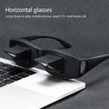 Horizontal Reading Glasses for Bed - Prism Lens for Lying Down TV Viewing Medium Tidesmit