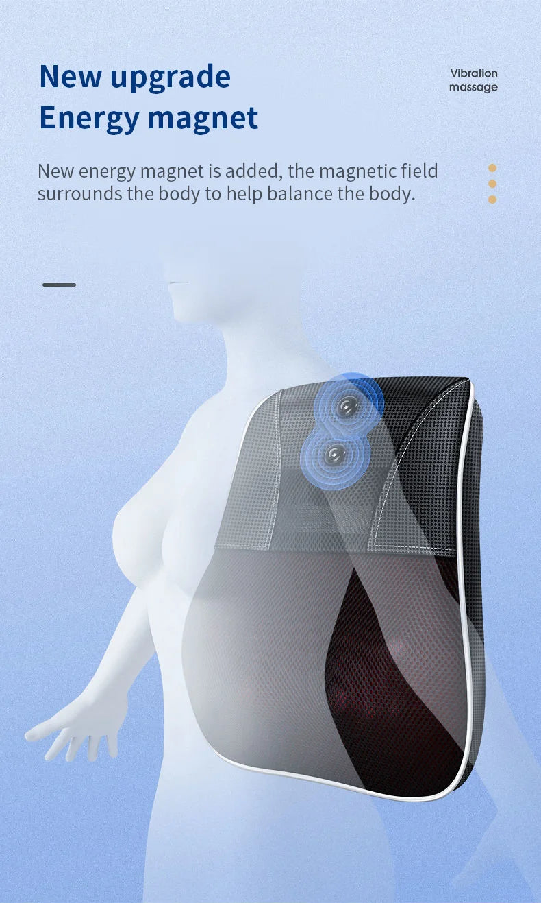 Electric Neck Massager with Heat Therapy & Vibration | Tidesmit Relaxation Treatment Tidesmit