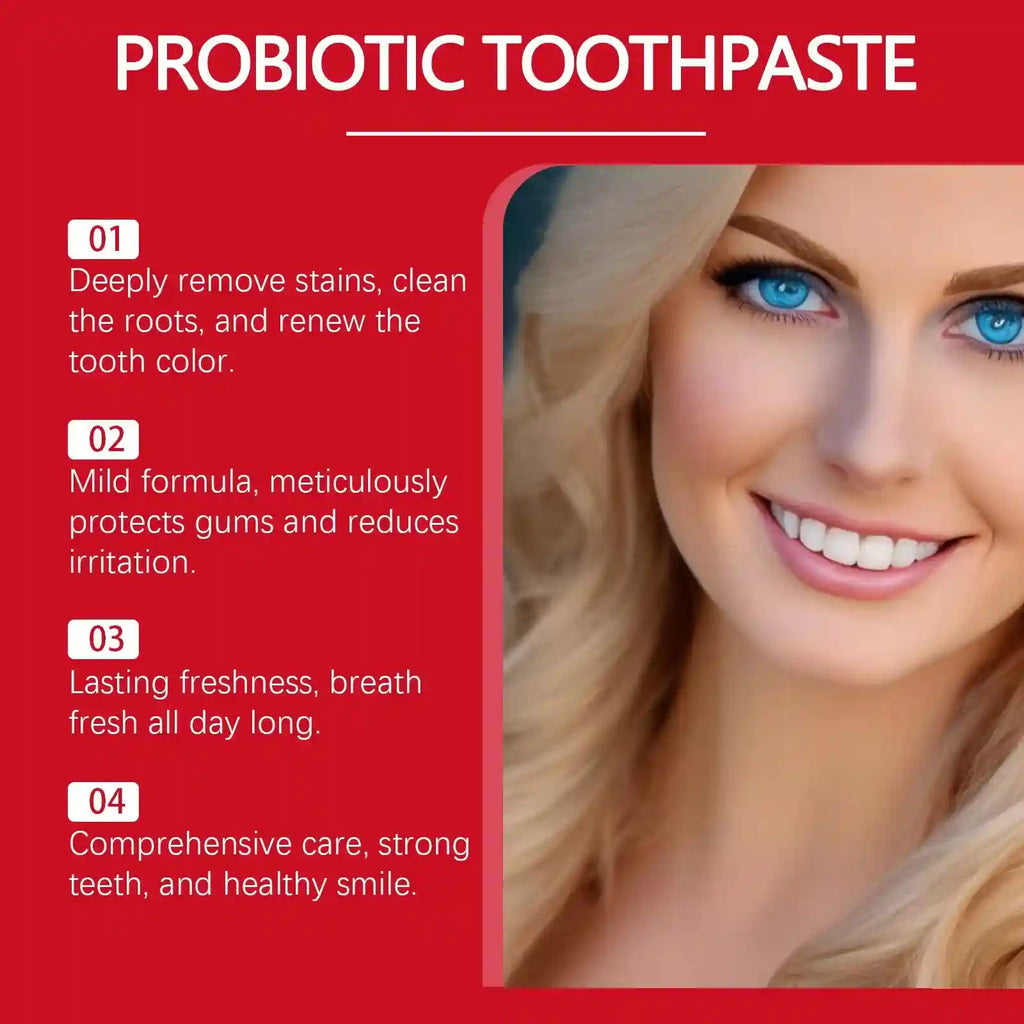 Tidesmit SP-8 Probiotic Brightening Mint Toothpaste for deep cleaning, plaque removal, and teeth whitening.