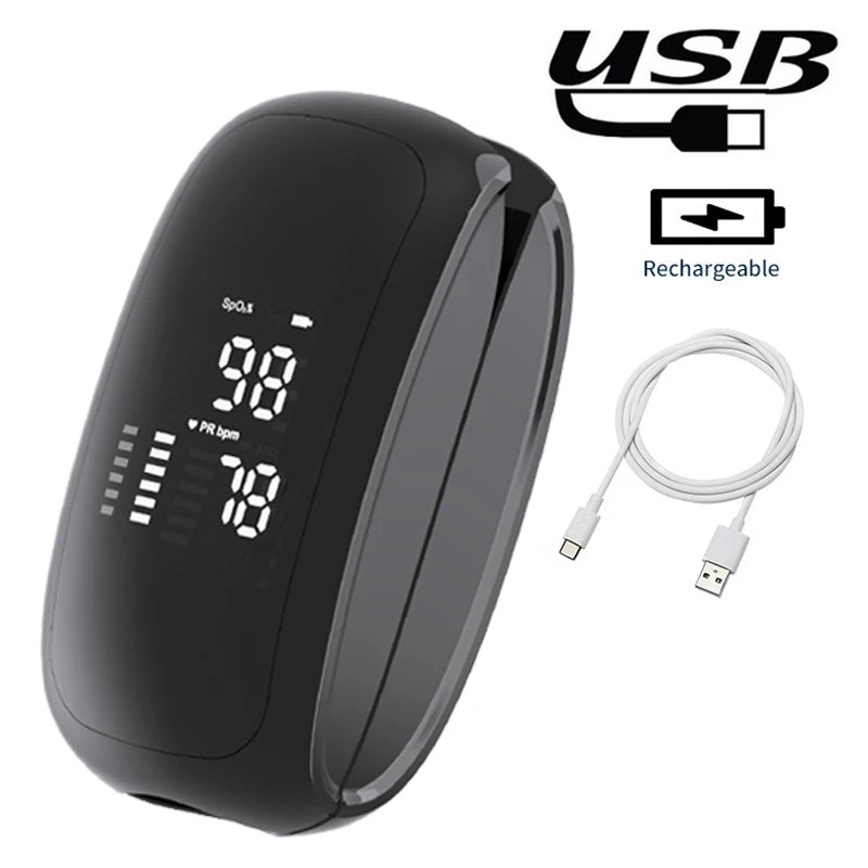 Medcial Forehead Thermometer Fingertip Pulse Oximeter Monitor Blood Oxygen Saturation Meter Pulse Oximeter USB Rechargeale