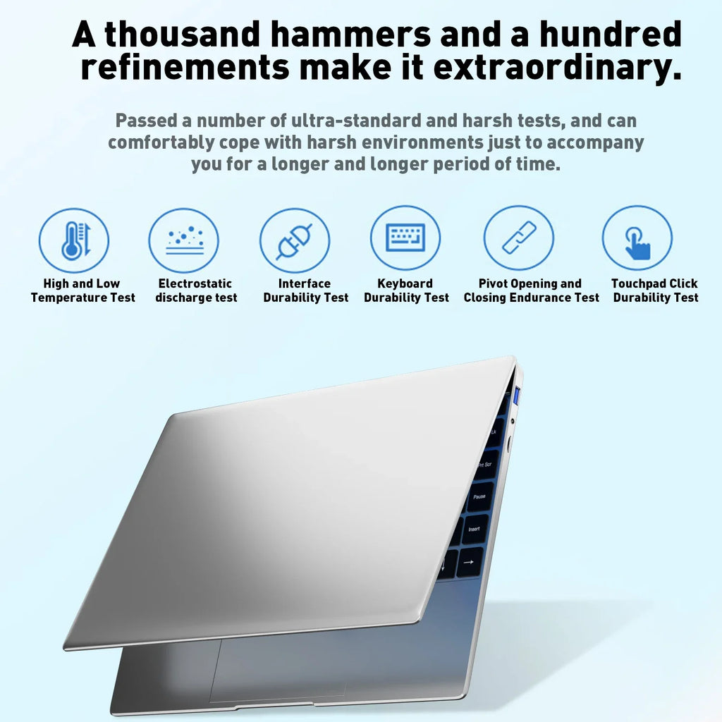 LENO 14.1" Ultra Slim Laptop Windows11 16GB RAM 2TB SSD Intel N3700 Notebook Gamer 1920*1080 Display Office Study Computer PC