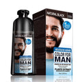 5pcs Instant Hair Dye Black Beard Shampoo for Men Natural Beard Coloring Temporary Blackening Moustache Shampoo Wash convenient