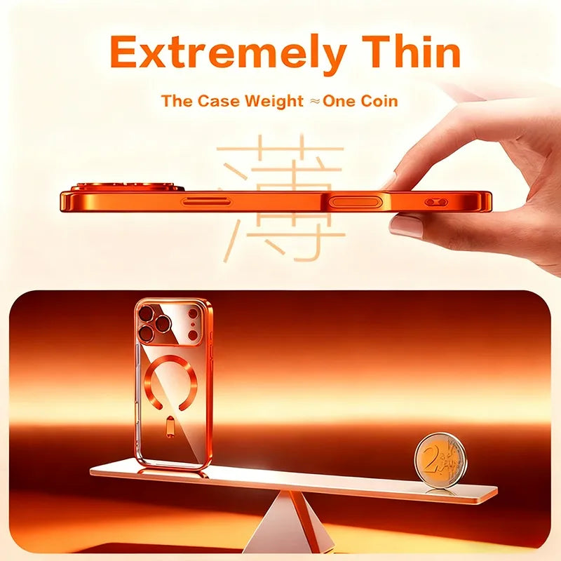 Magnetic Clear Phone Case: Shockproof Wireless Charging Protection Tidesmit