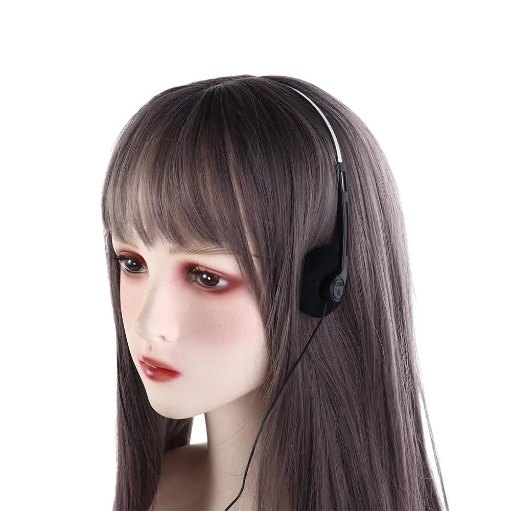 Retro Over-Ear Wired Headphones with 3.5mm Jack - Vintage Black & Orange Tidesmit