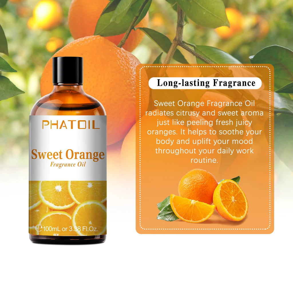 PHATOIL 100ml Aromatherapy Fragrance Oil Coconut & Vanilla Strawberry Cherry Lemon 1/2/3pcs Aroma Oil For Diffuser Candle Making