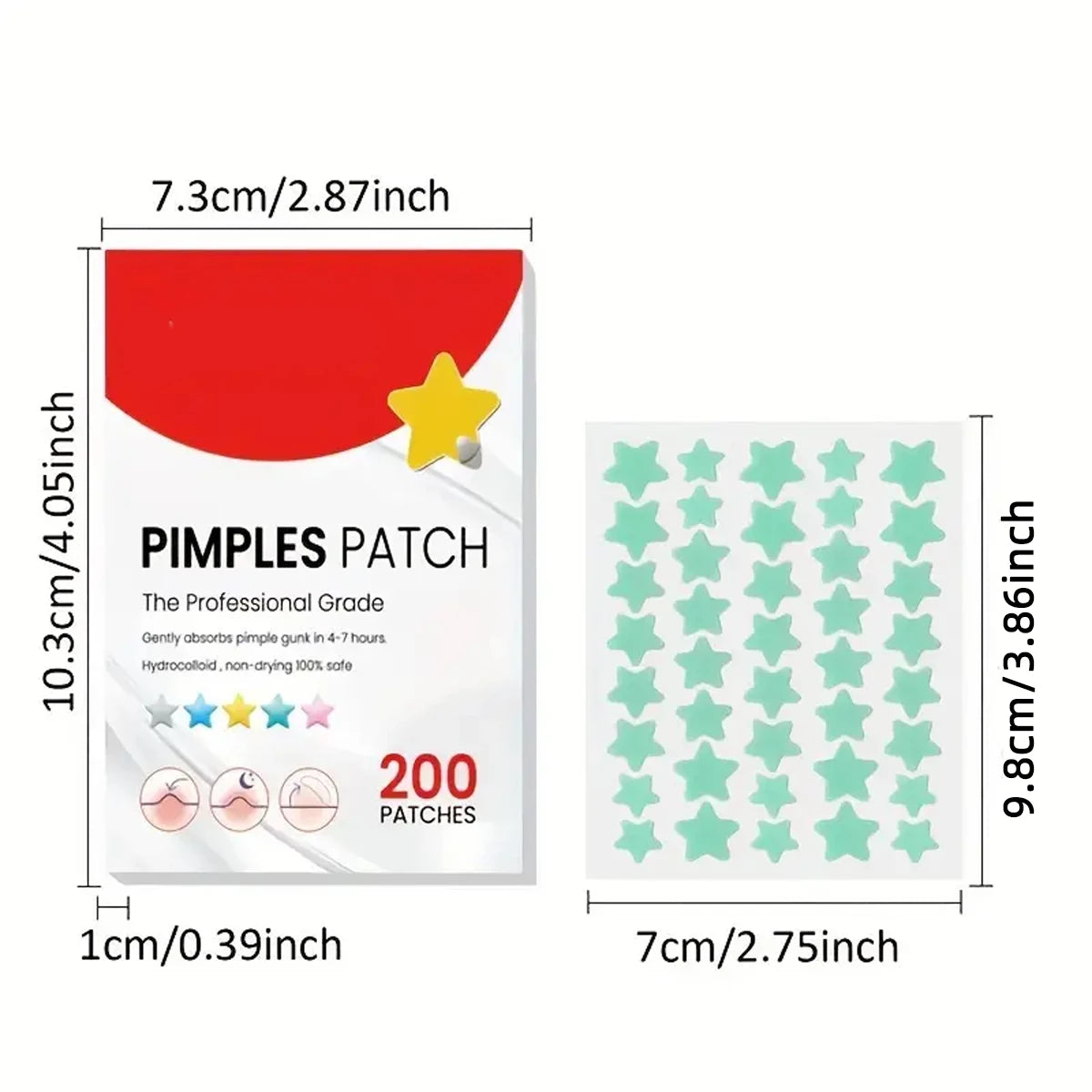 200/1000PCS Acne Patch Water Colloidal Patch Acne Patch Covering Facial Flaws Ultra Thin Invisible Suitable For All Skin Types
