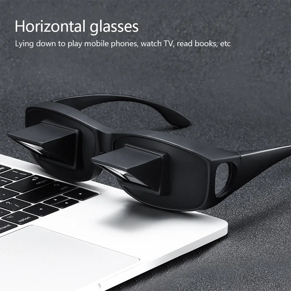 Horizontal Reading Glasses for Bed - Prism Lens for Lying Down TV Viewing Tidesmit