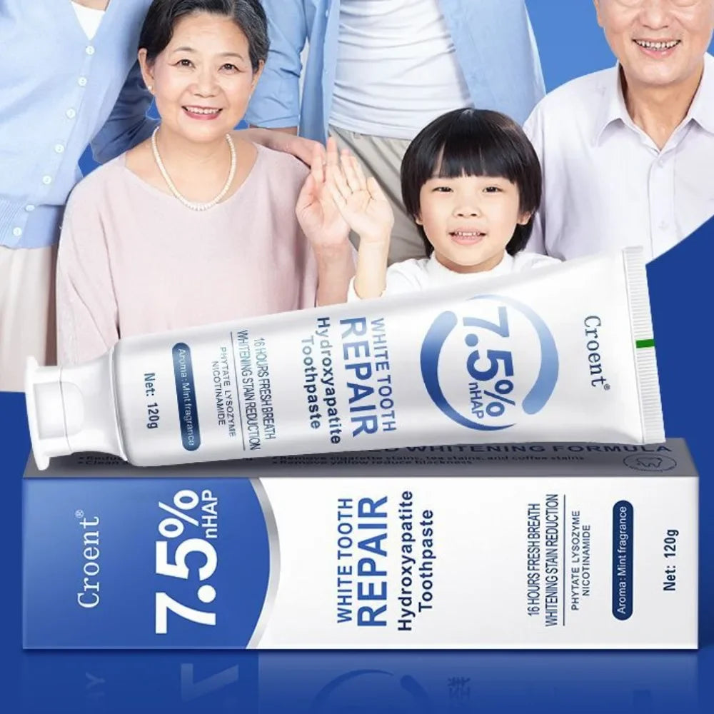 Tidesmit HAP Toothpaste 120g with 7.5% Hydroxyapatite for enamel repair, teeth whitening, and fresh breath